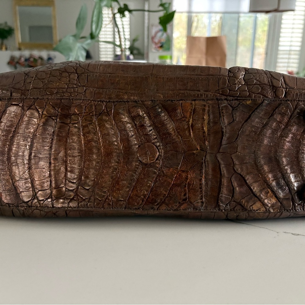 Nancy Gonzalez Brown Leather Satchel Timeless Design - Picture 7 of 11
